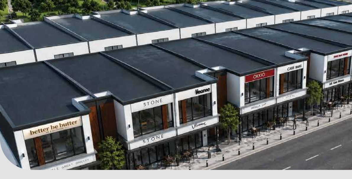 Aerial view of Ionera's spacious shop lot layout
